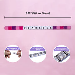 Charm Link Word Bracelet