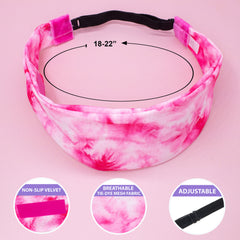 Adjustable No Slip Mesh Sport Headbands - 3 Pack