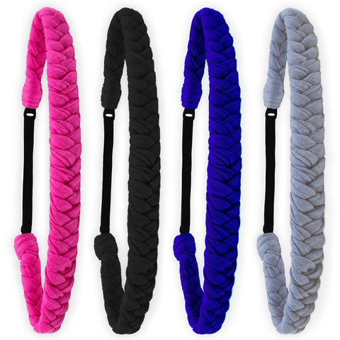 Adjustable Braided Headbands - 4 Pack - FROG SAC