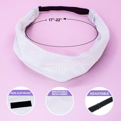 Adjustable No Slip Mesh Sport Headbands - 3 Pack - FROG SAC