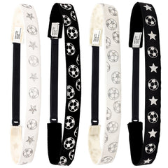 Adjustable No Slip Soccer Headbands - 4 Pack - FROG SAC