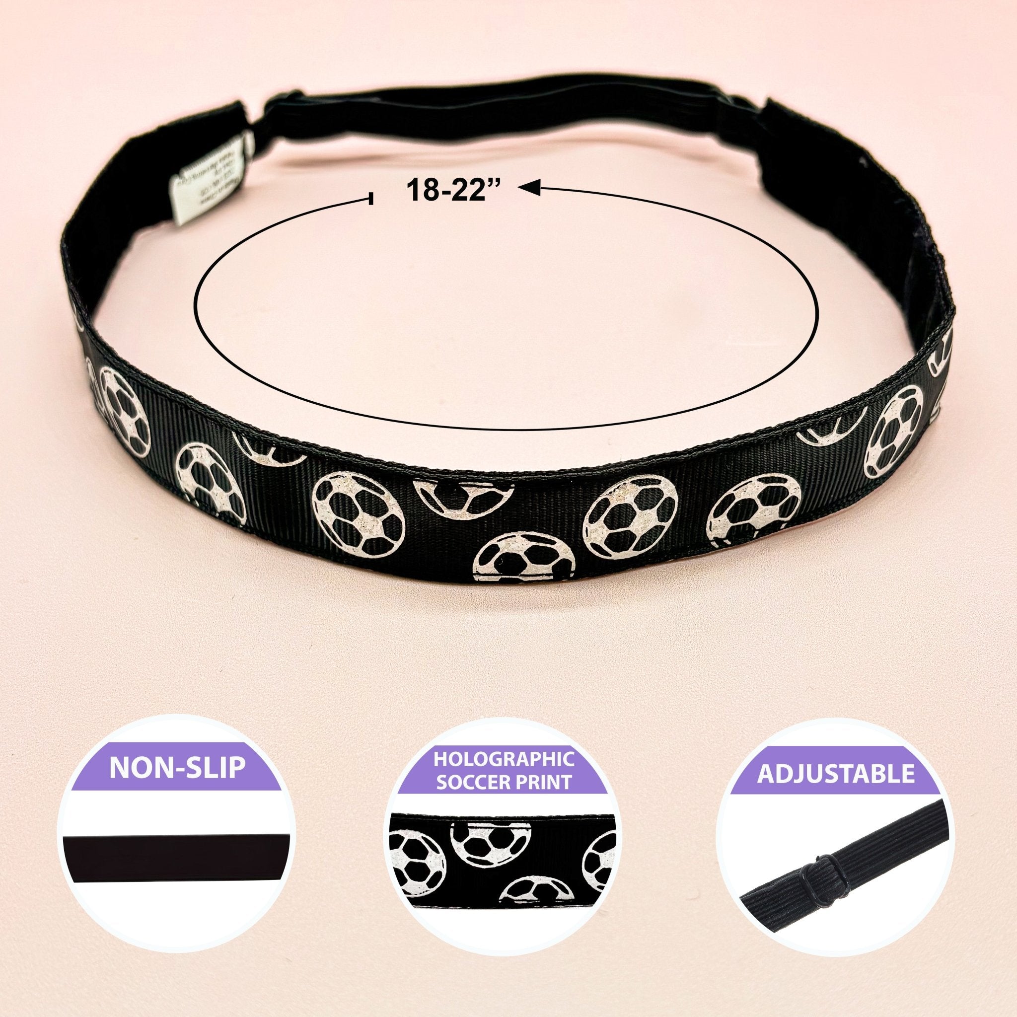 Adjustable No Slip Soccer Headbands - 4 Pack - FROG SAC