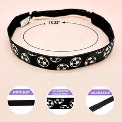 Adjustable No Slip Soccer Headbands - 4 Pack - FROG SAC