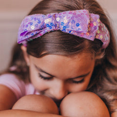 Big Bow Headband - Double Layer Sequin - FROG SAC