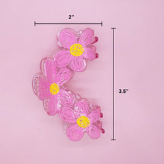 Bksmartz Designs x Frog Sac Pink Flower Hair Claw Clip - FROG SAC