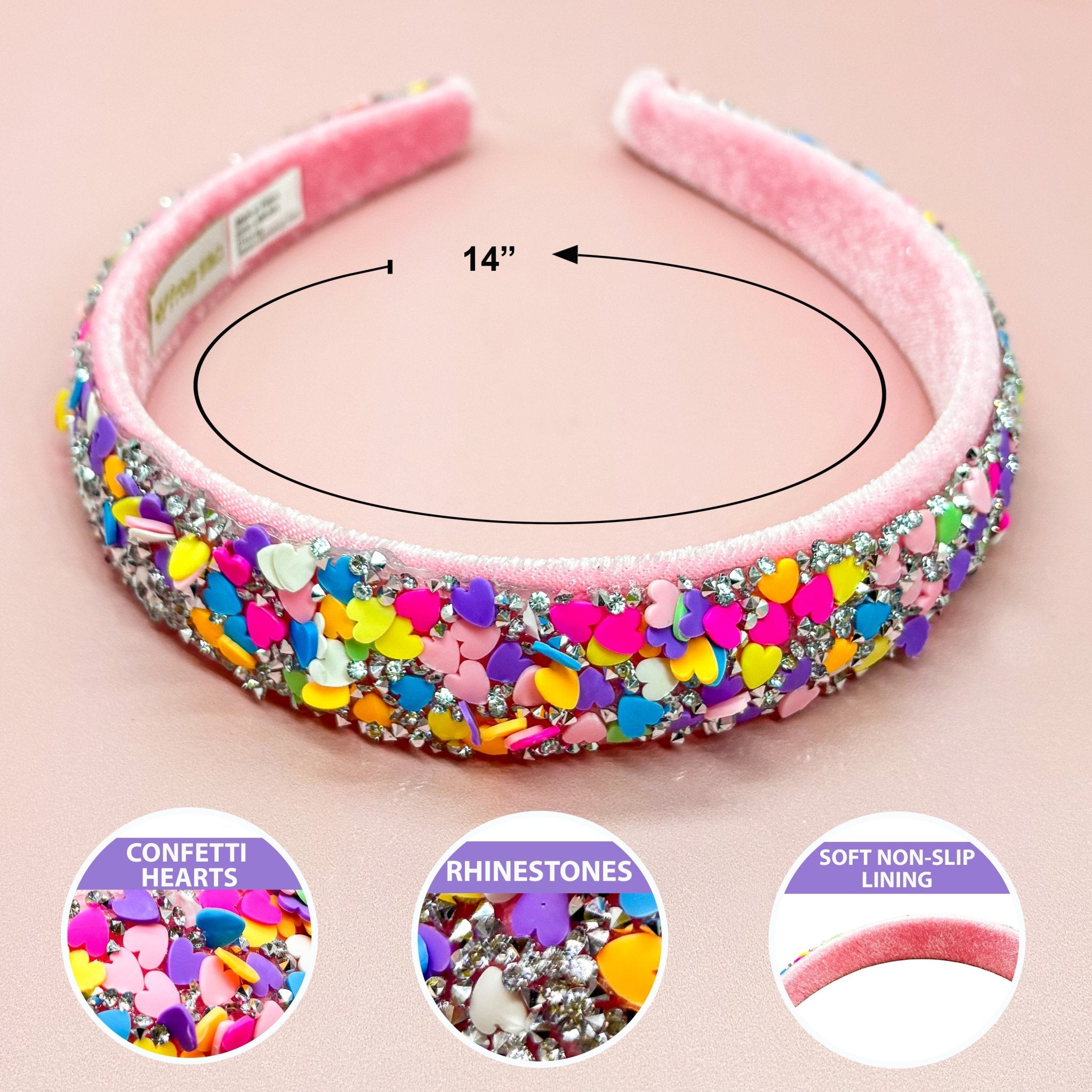 Candy Heart Headband - Confetti Hair Band - FROG SAC