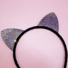 Cat Ear Headband - Dual Sided Rhinestone - FROG SAC