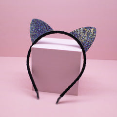 Cat Ear Headband - Dual Sided Rhinestone - FROG SAC