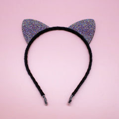 Cat Ear Headband - Dual Sided Rhinestone - FROG SAC