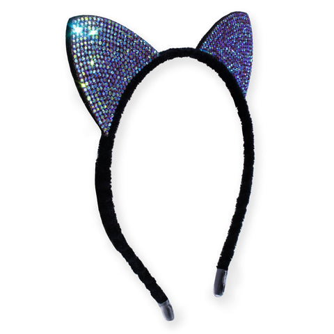 Cat Ear Headband - Dual Sided Rhinestone - FROG SAC