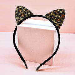Cat Ears Headband - Dual Sided Rhinestone - FROG SAC