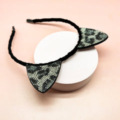 Cat Ears Headband - Dual Sided Rhinestone - FROG SAC