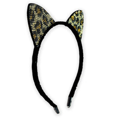 Cat Ears Headband - Dual Sided Rhinestone - FROG SAC
