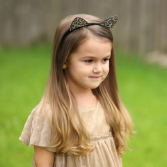 Cat Ears Headband - Dual Sided Rhinestone - FROG SAC