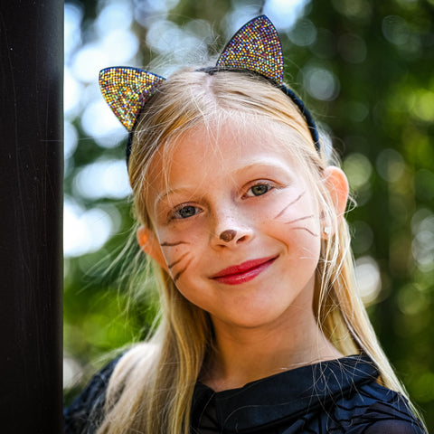 Cat Ears Headband - Dual Sided Rhinestone - FROG SAC