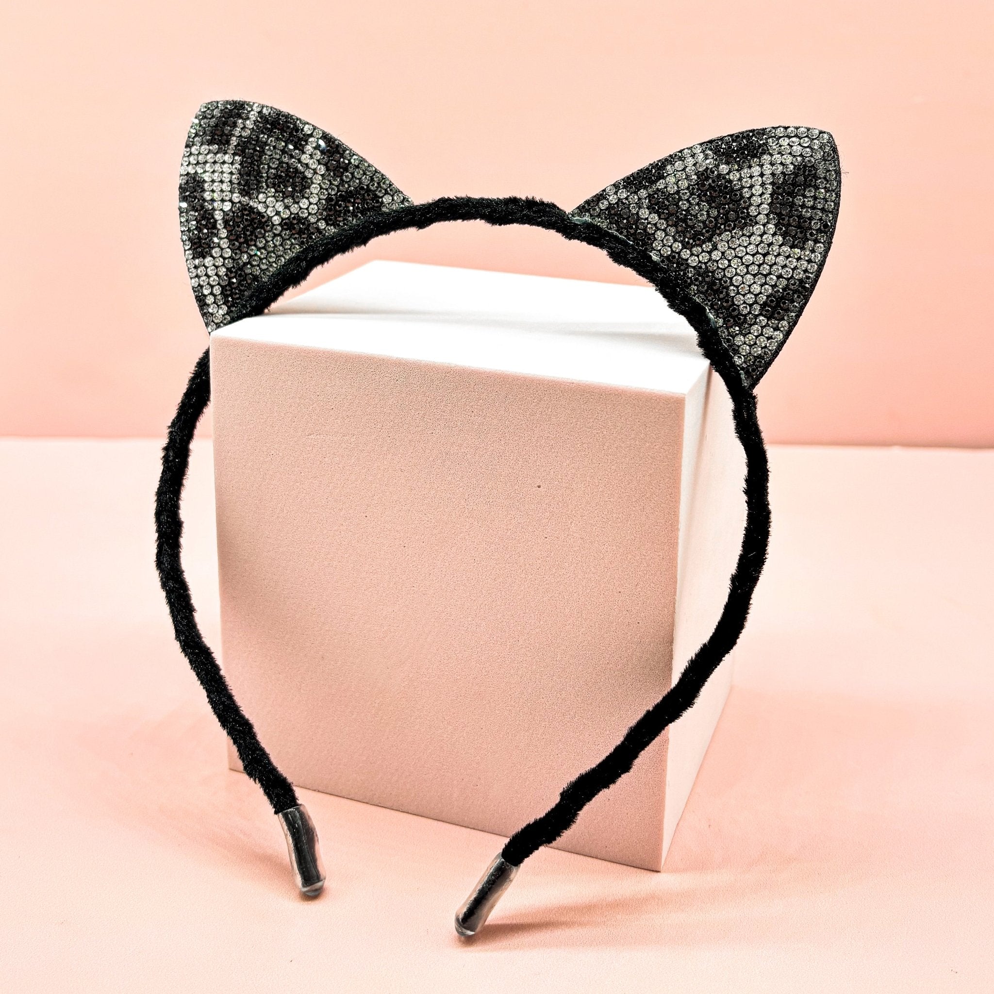 Cat Ears Headband - Dual Sided Rhinestone - FROG SAC