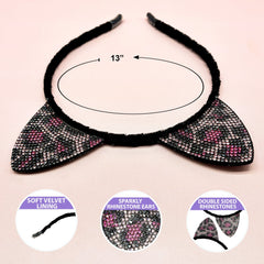 Cat Ears Headband - Dual Sided Rhinestone - FROG SAC