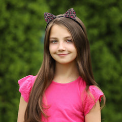 Cat Ears Headband - Dual Sided Rhinestone - FROG SAC