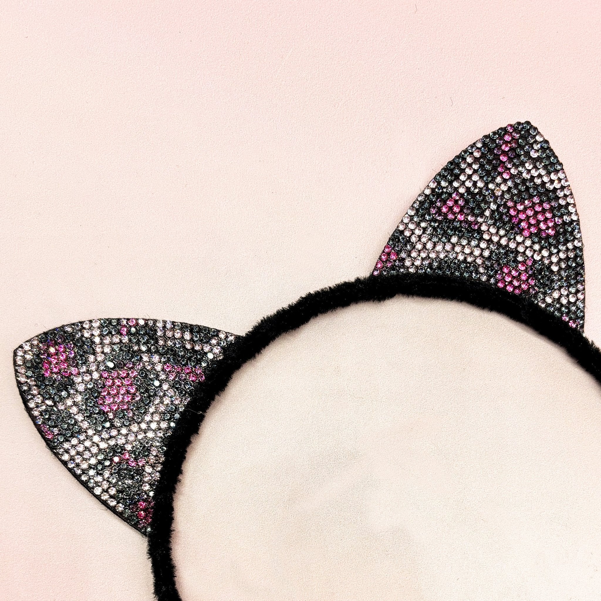 Cat Ears Headband - Dual Sided Rhinestone - FROG SAC