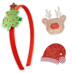 Christmas Charm Headband and Hair Clips - Interchangeable Hairband - FROG SAC