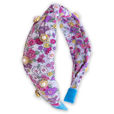 Embellished Floral Stud Knot Headband - FROG SAC