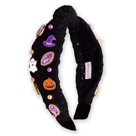 Halloween Knot Headband - Embellished Tweed - FROG SAC