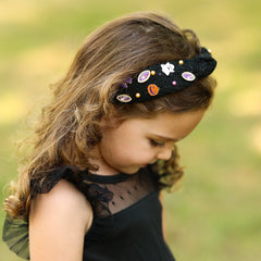 Halloween Knot Headband - Embellished Tweed - FROG SAC