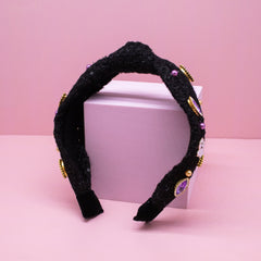 Halloween Knot Headband - Embellished Tweed - FROG SAC