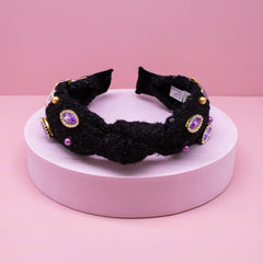 Halloween Knot Headband - Embellished Tweed - FROG SAC
