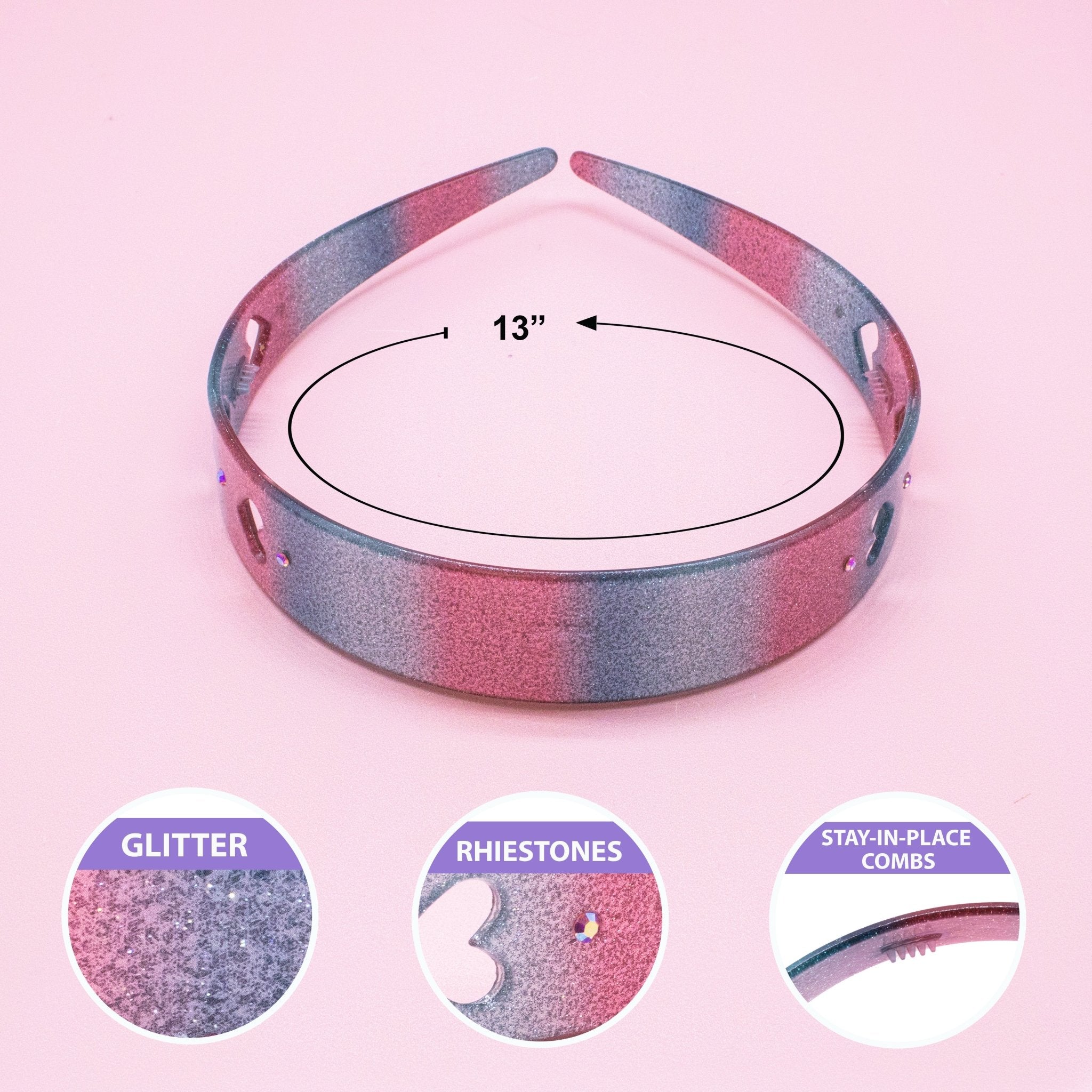 Heart Headband - Glitter Acetate - FROG SAC