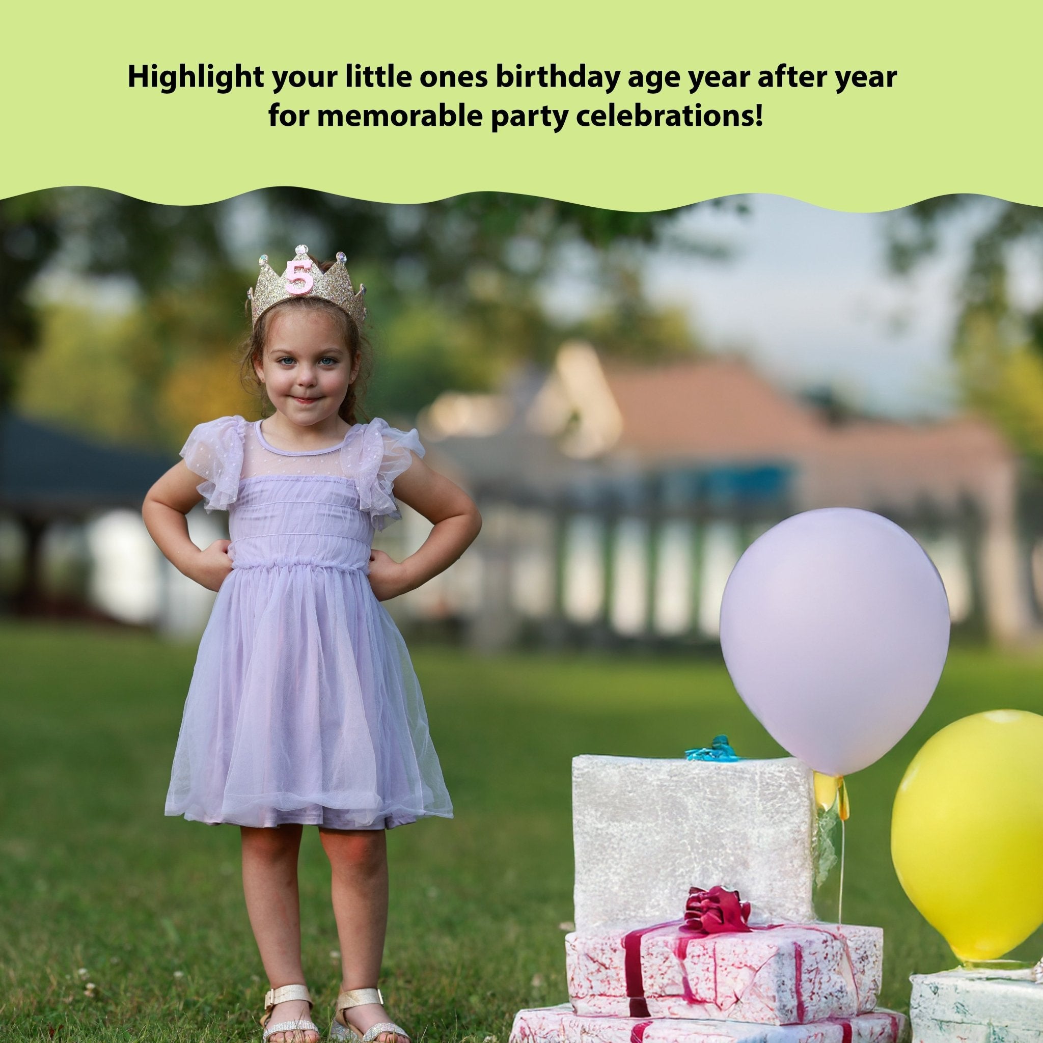 Interchangeable Happy Birthday Crown (1-5 Years) - FROG SAC