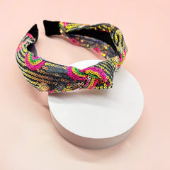 Kids Sequin Knot Headband - Rainbow - FROG SAC
