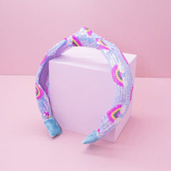 Kids Sequin Knot Headband - Rainbow - FROG SAC