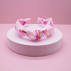 Kids Sequin Knot Headband - Rainbow - FROG SAC