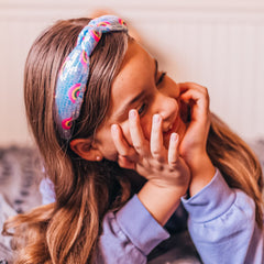 Kids Sequin Knot Headband - Rainbow - FROG SAC