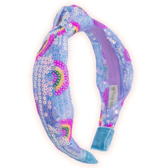 Kids Sequin Knot Headband - Rainbow - FROG SAC