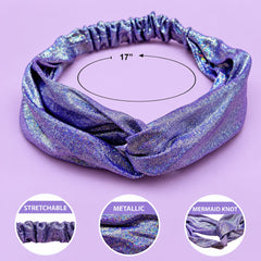 Metallic Mermaid Knot Headbands - 6 Pack - FROG SAC