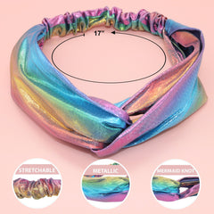 Metallic Mermaid Knot Headbands - 6 Pack - FROG SAC