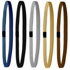 No Slip Elastic Tie Dye Sports Headbands - 5 Pack - FROG SAC