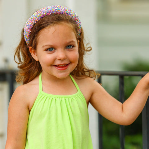 Padded Sparkly Headband - Chunky Sequin Hair Band - FROG SAC