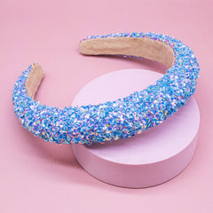 Padded Sparkly Headband - Chunky Sequin Hair Band - FROG SAC