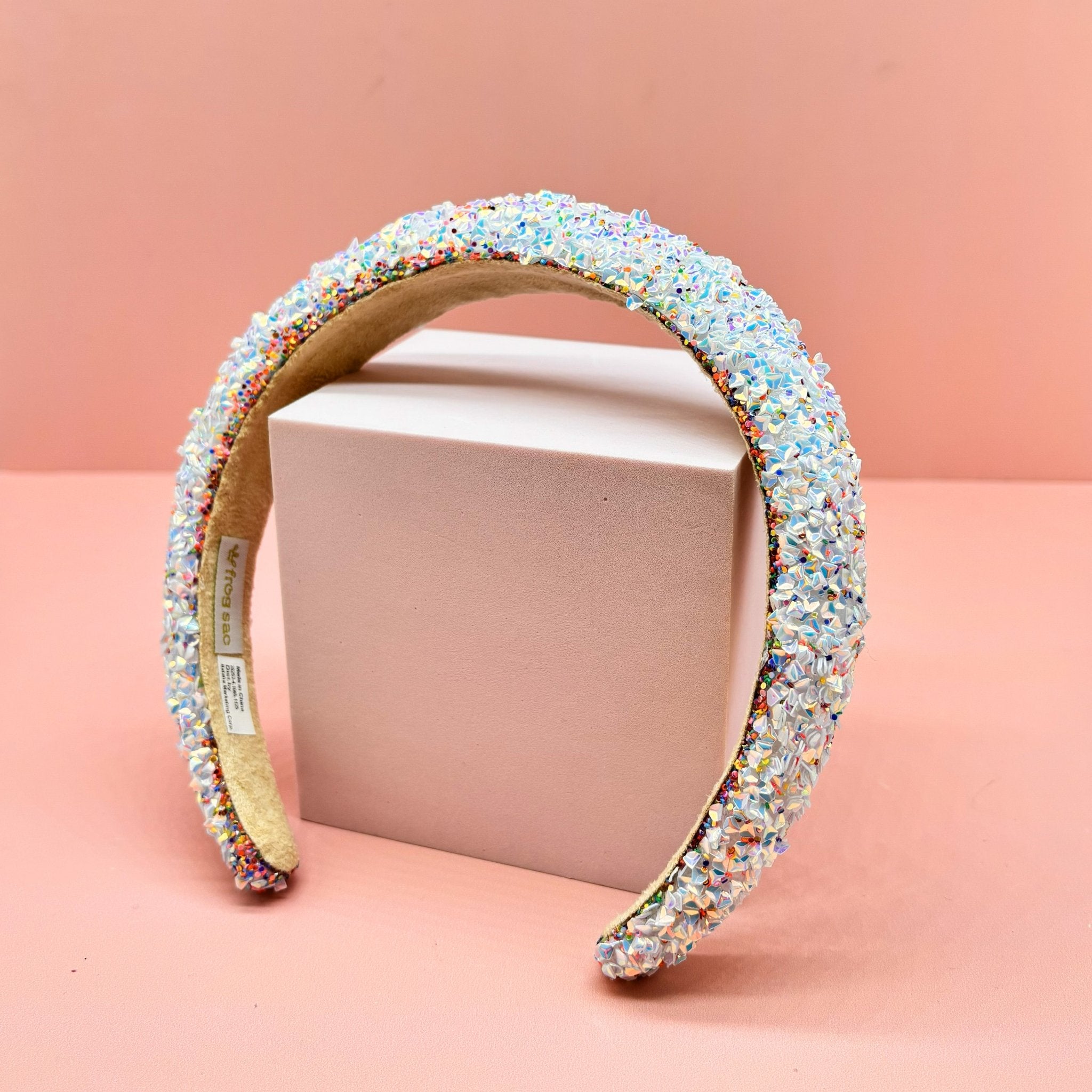 Padded Sparkly Headband - Chunky Sequin Hair Band - FROG SAC