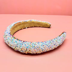 Padded Sparkly Headband - Chunky Sequin Hair Band - FROG SAC