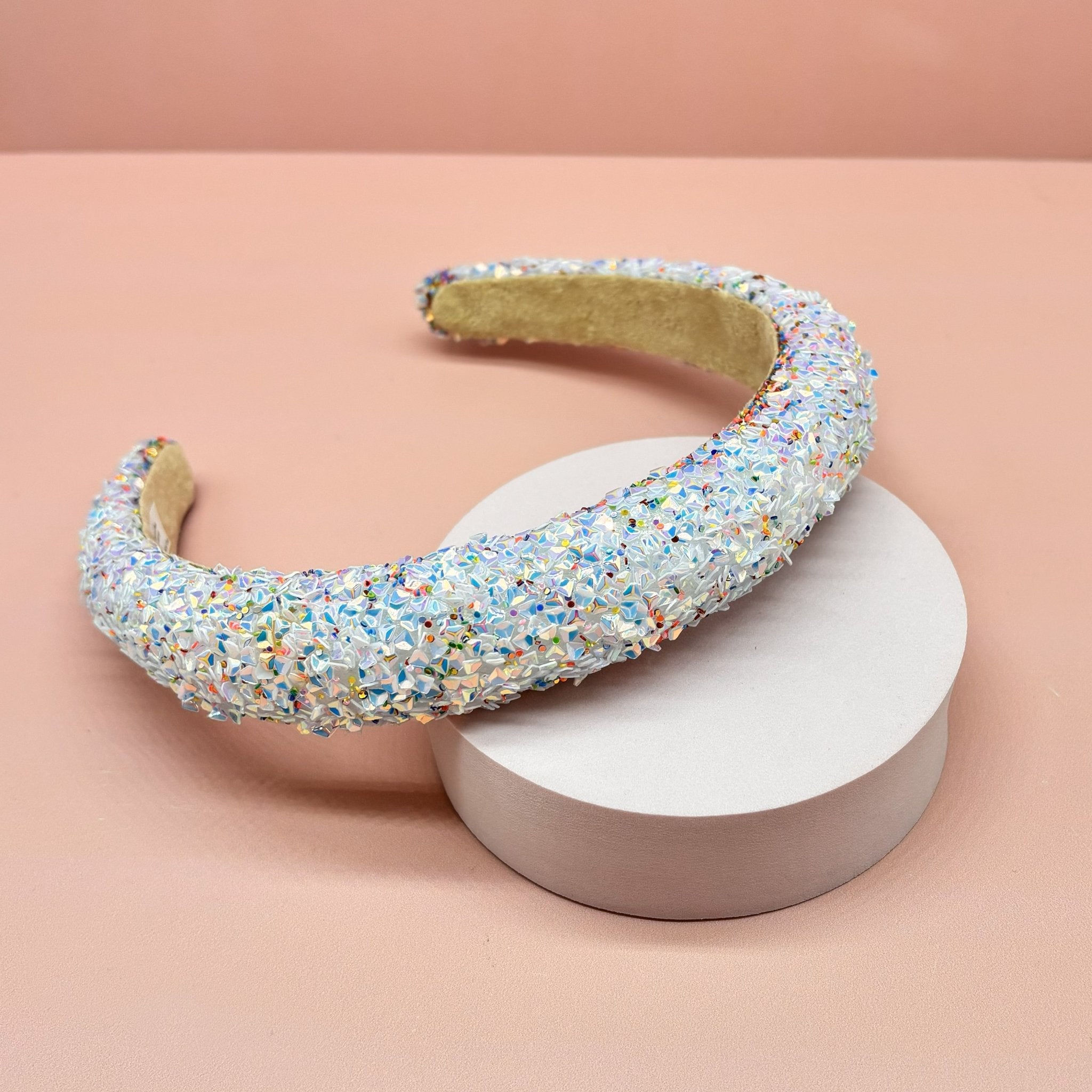 Padded Sparkly Headband - Chunky Sequin Hair Band - FROG SAC