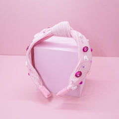 Pleated Satin Knot Headband - Valentine's Day - FROG SAC