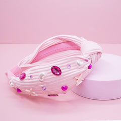 Pleated Satin Knot Headband - Valentine's Day - FROG SAC