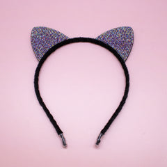 Cat Ears Headband - Dual Sided Rhinestone
