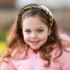 Reversible Sequin Headband - Kids Padded Hair Band - FROG SAC