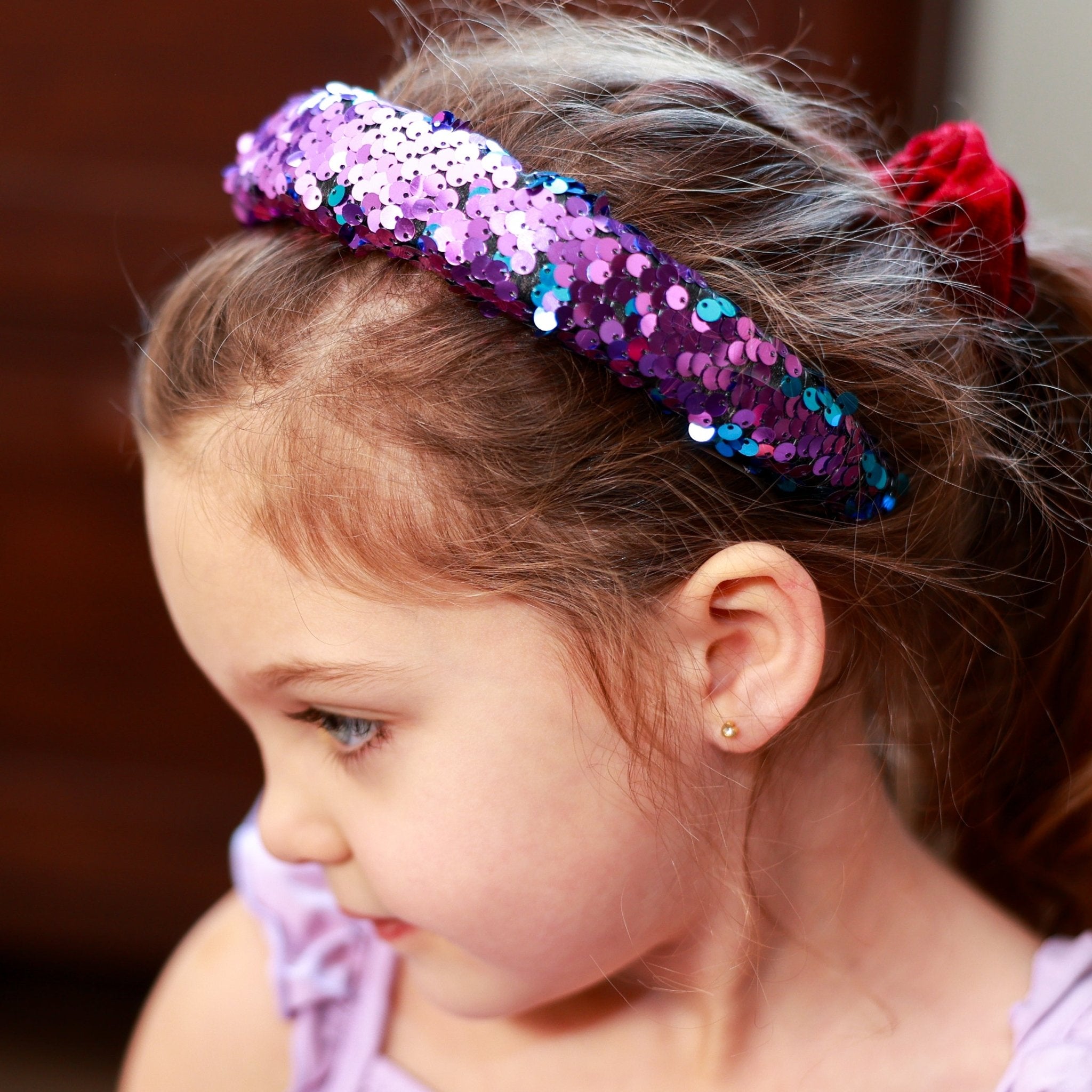 Reversible Sequin Headband - Kids Padded Hair Band - FROG SAC