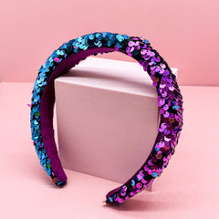 Reversible Sequin Headband - Kids Padded Hair Band - FROG SAC